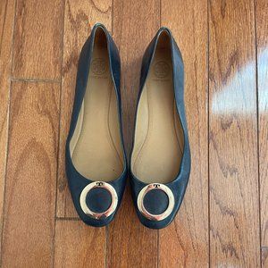 Tory Burch Black Flats